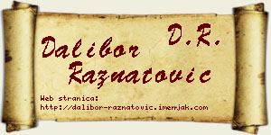 Dalibor Ražnatović vizit kartica